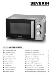 SEVERIN MW 7780 Instructions For Use Manual