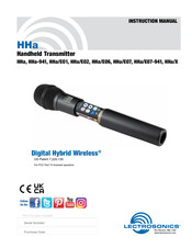 Lectrosonics HHa/X Instruction Manual