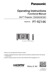 Panasonic PT-RZ14K Operating Instructions Manual