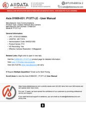 Axis 01809-031 User Manual