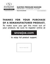 SNOWJOE SUNJOE SPX2598-RM Operator's Manual