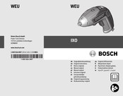 Bosch WEU IXO Original Instructions Manual