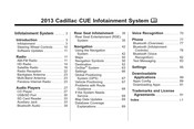 Cadillac CUE 2013 Instructions Manual