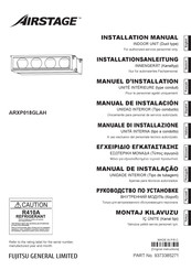 Fujitsu Airstage ARXP018GLAH Installation Manual