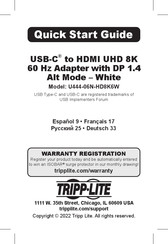 Tripp Lite U444-06N-HD8K6W Quick Start Manual