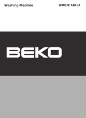 Beko WMB 81443 LX Quick Start Manual