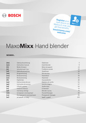 Bosch MaxoMixx MSM89 Series Instruction Manual