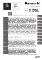 Panasonic CZ-RTC6BL Installation Instructions Manual