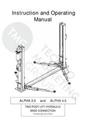 TMG ALPHA 4.5 Instructions And Operating Manual