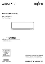 Fujitsu AIRSTAGE ASTH09KMTD Operation Manual