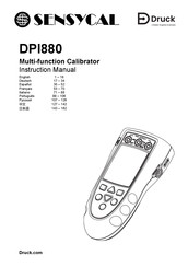 Baker Hughes Druck DPI 880 Instruction Manual
