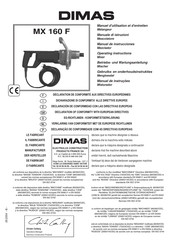 Dimas MX 160 F Operating Instructions Manual