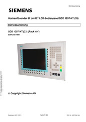 Siemens SCD 1297-K Operating	 Instruction