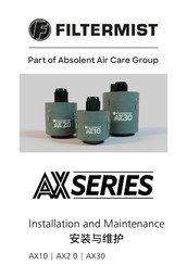 FILTERMIST AX20 Installation And Maintenance Manual