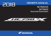 Honda NC750X 2018 Owner's Manual