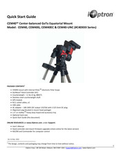iOptron CEM40G Quick Start Manual