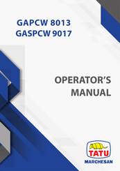 Tatu Marchesan GAPCW 8013 Operator's Manual
