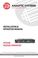 Analytic Systems VTC615R-48-12 Installation & Operation Manual