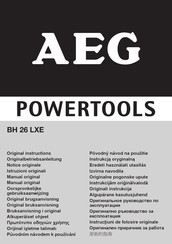 AEG BH26LXES Original Instructions Manual