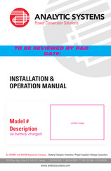 Analytic Systems BCD1015R-72-48 Installation & Operation Manual
