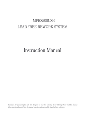 INDE MFRS500USB Instruction Manual