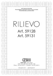 Gessi RILIEVO 59128 Manual