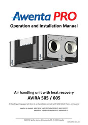 Awenta AVIRA 605 Operation And Installation Manual