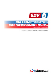 Sinclair SDV6-CC63 User And Installation Manual