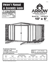 Arrow Storage Products LM10667S Owner's Manual & Assembly Manual