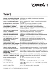 DURAVIT Wave WA4280 0070 Instructions For Mounting And Use