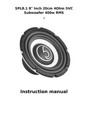 Bassface SPL8.1 Instruction Manual