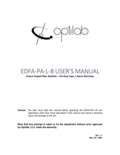 OPTILAB EDFA-PA-L-B User Manual