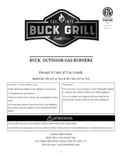 BuckMaster BUCK GRILL BG-SB2NG Manual