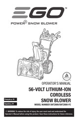 Ego power+ SNT2800-FC Manuals | ManualsLib