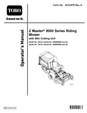 Toro 74312 Operator's Manual