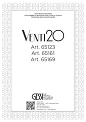 Gessi VENTI2O 65123 Manual