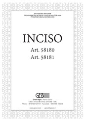Gessi INCISO 58180 Manual
