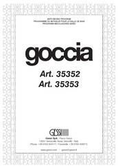 Gessi goccia 35352 Manual
