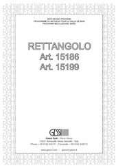 Gessi RETTANGOLO 15199 Manual