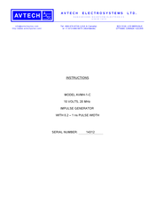 Avtech AVMH-1-C Instructions Manual