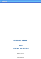 Videomitter MIT500 Instruction Manual