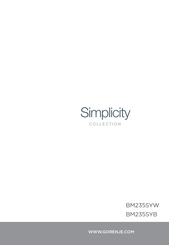 Gorenje Simplicity BM235SYW Manual