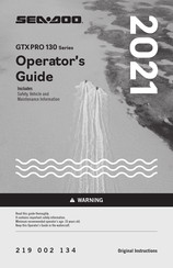 Sea-doo GTX PRO 130 Operator's Manual