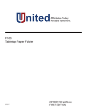 UNITED F100 Operator's Manual