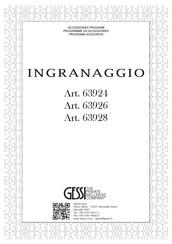 Gessi INGRANAGGIO 63924 Manual