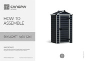 Palram CANOPIA SKYLIGHT 4x3/1.2x1 How To Assemble