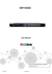 RGBlink DXP H1010 User Manual