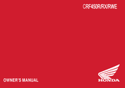 Honda CRF450RX 2023 Owner's Manual