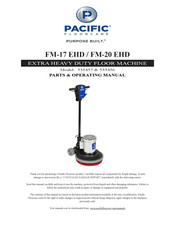 Pacific 535457 Parts & Operating Manual