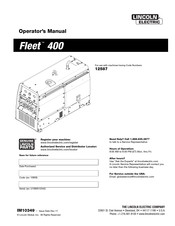 Lincoln Electric 12587 Operator's Manual